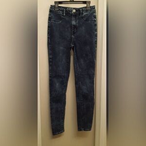 Womens American Eagle Dark Sky High Blue Acid Jegging Jeans Size 4 Like New
